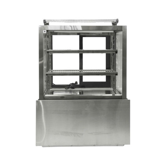 900mm Square Glass Cake Display For Hire