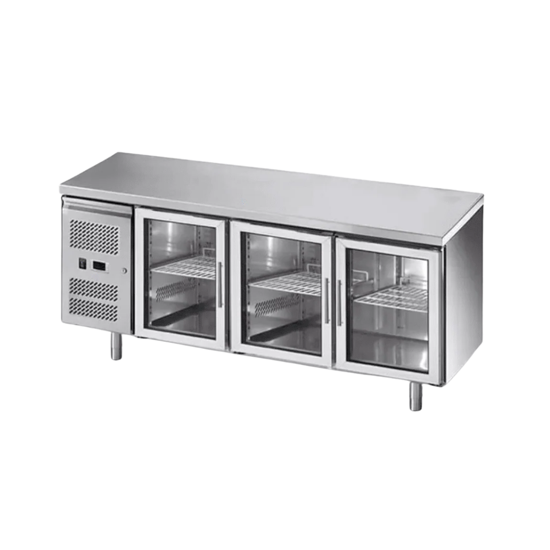 Three Door Underbar Fridge (Glass Doors)
