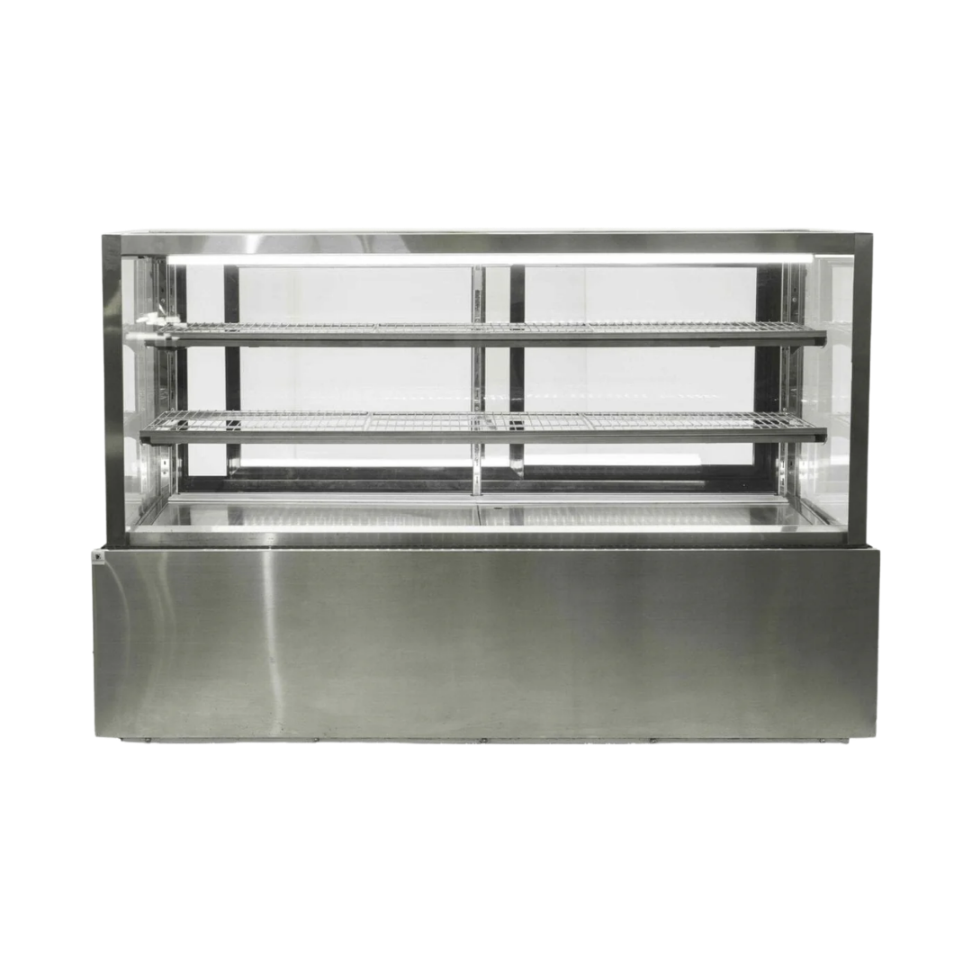 1800mm Square Glass Cake Display For Hire