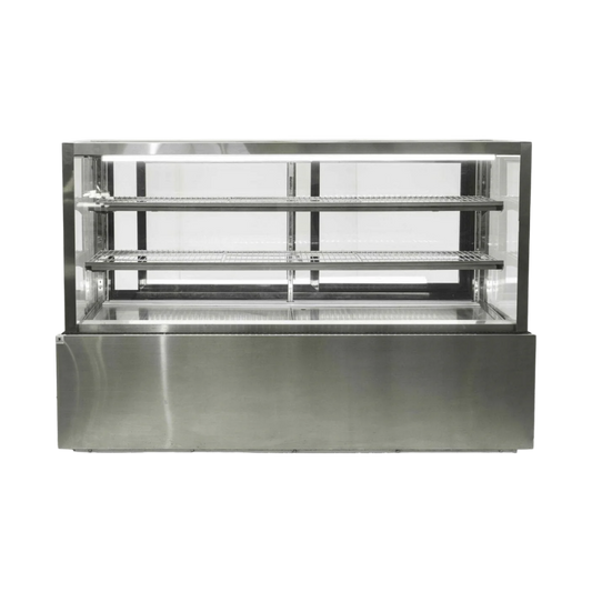 1800mm Square Glass Cake Display For Hire