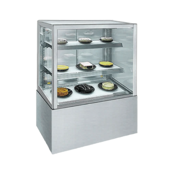 compare product 900mm Square Glass Cake Display For Hire
