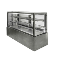1800mm Square Glass Cake Display For Hire