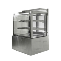 900mm Square Glass Cake Display For Hire