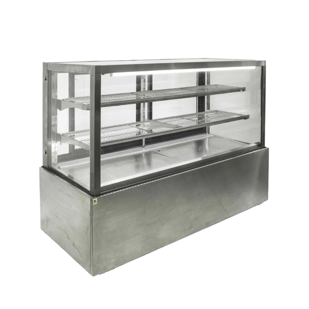 1800mm Square Glass Cake Display For Hire