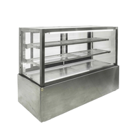 1800mm Square Glass Cake Display For Hire