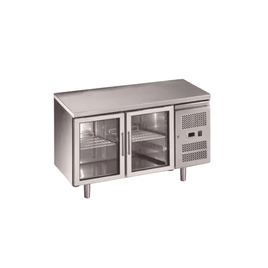 Two Door Underbar Fridge (Glass Doors) For Hire