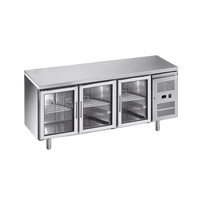 Three Door Underbar Fridge (Glass Doors) For Hire