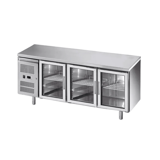 Three Door Underbar Fridge (Glass Doors)