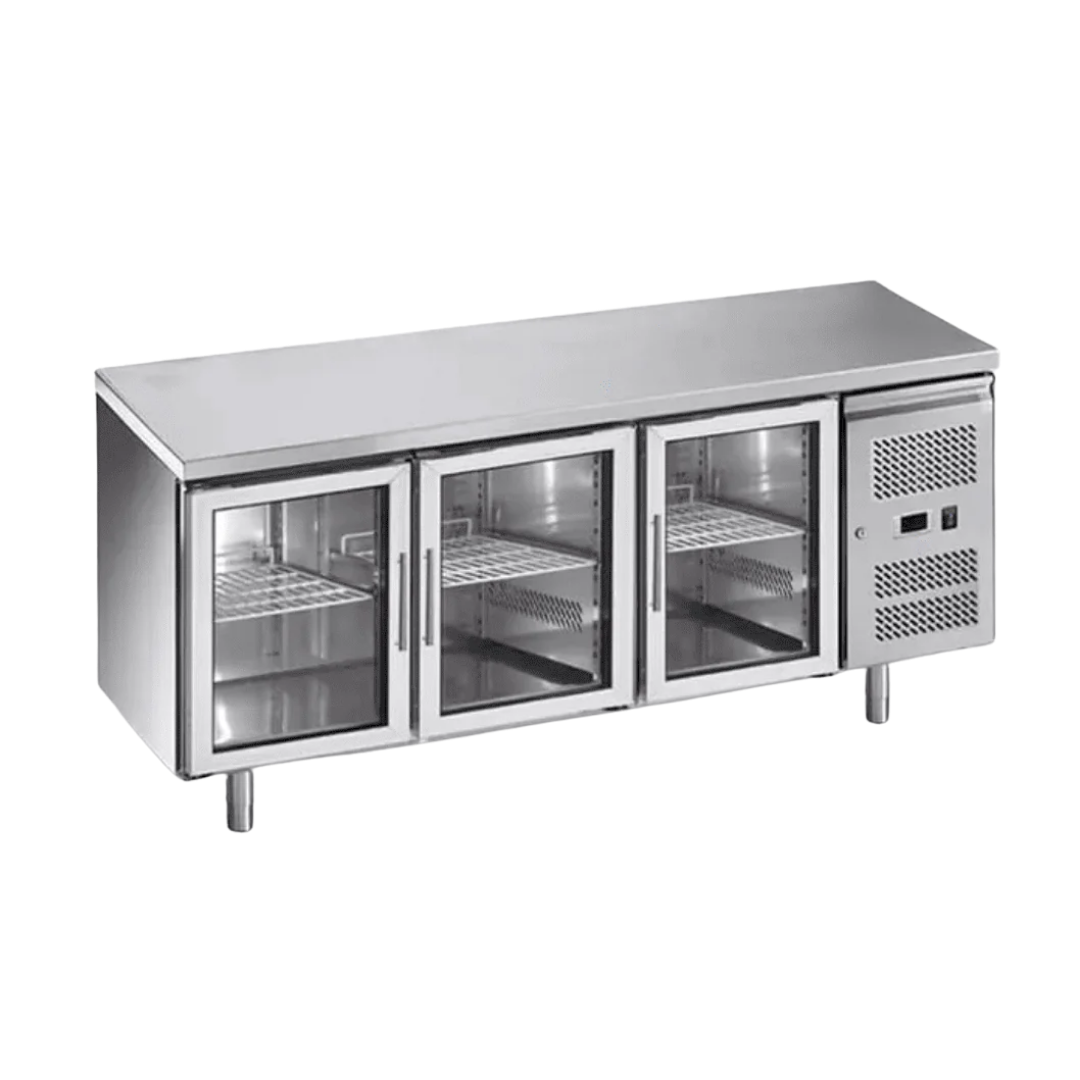 Three Door Underbar Fridge (Glass Doors)