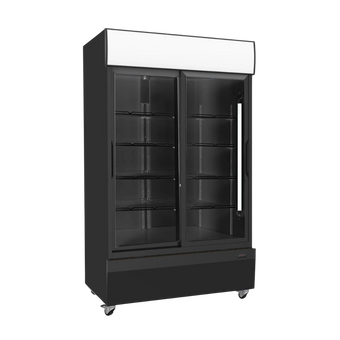 compare product Two Door Fridge Black (Sliding Doors)