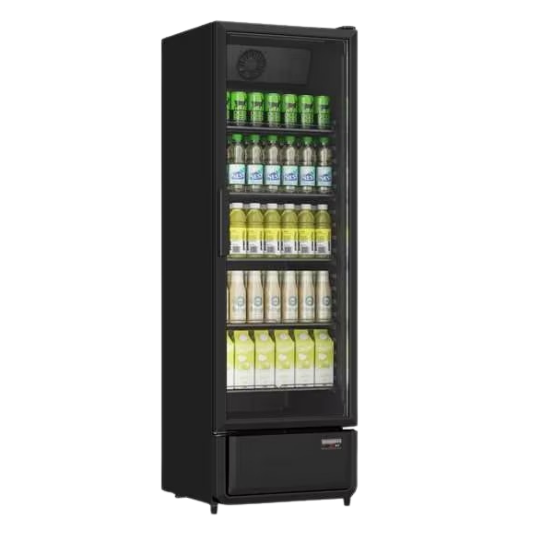 SC-380 Black Single Door Display Fridge