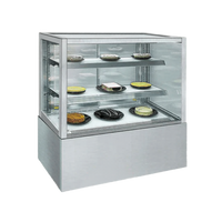1200mm Square Glass Cake Display For Hire