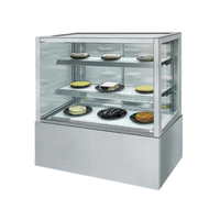 1200mm Square Glass Cake Display For Hire