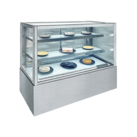 1500mm Square Glass Cake Display For Hire