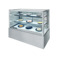 1500mm Square Glass Cake Display For Hire