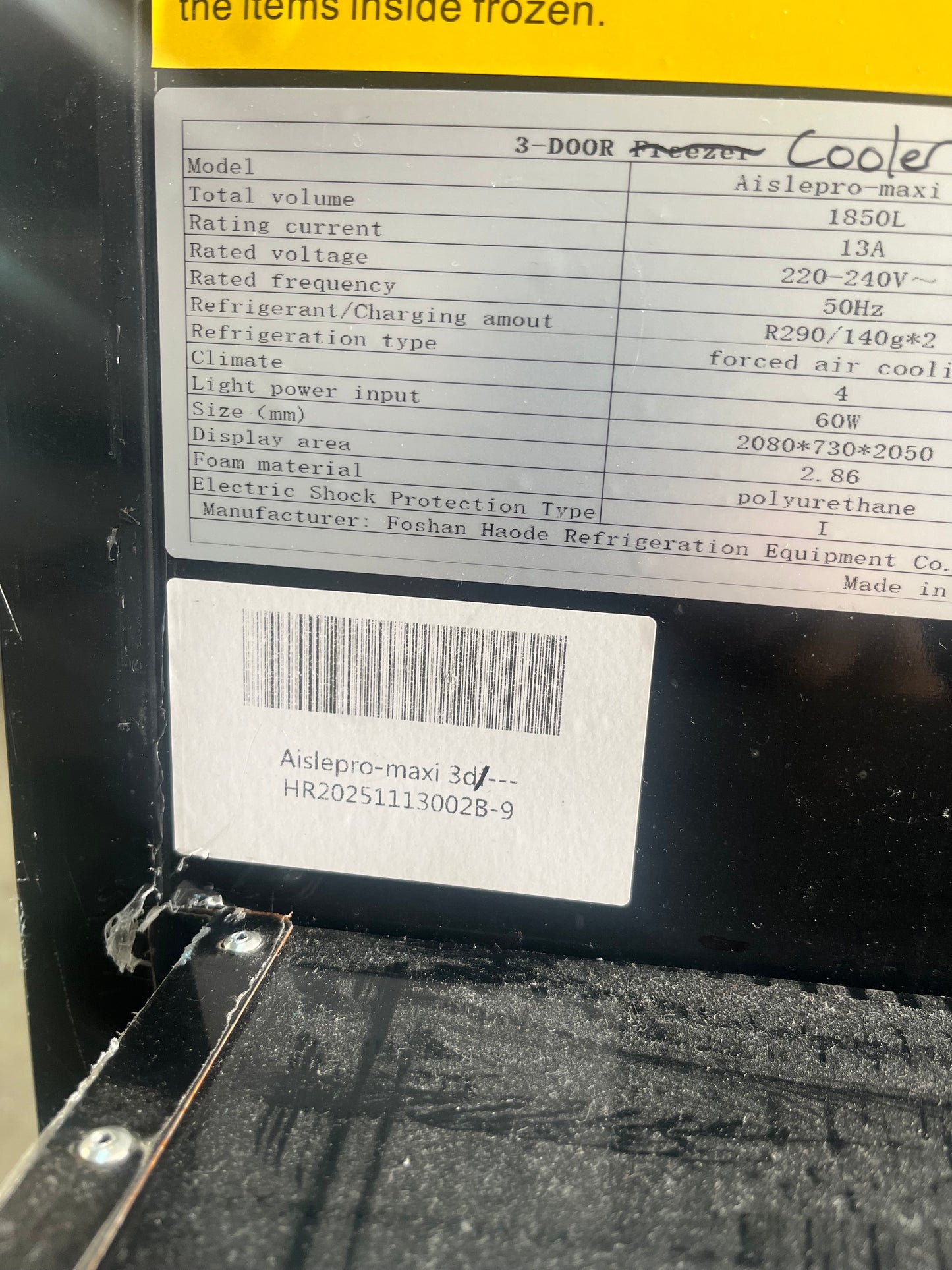 AislePro Max Triple Door Display Freezer - Clearance (Ex.Floor unit)