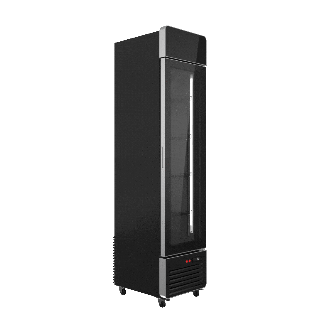 Black Slimline Freezer